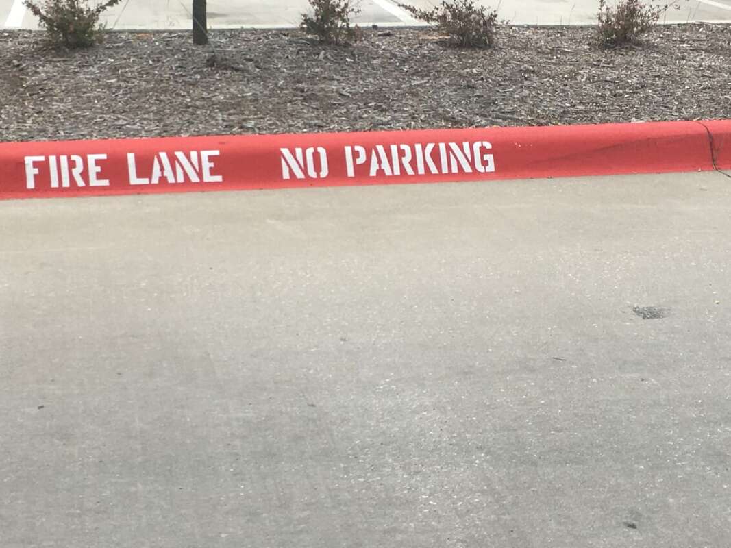 Fire Lane No Parking Curb Painting