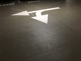 Directional Arrows in your parking lot in Trophy Club, Texas